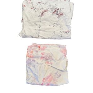 Olio Floral Print infant crib mattress sheets set of two